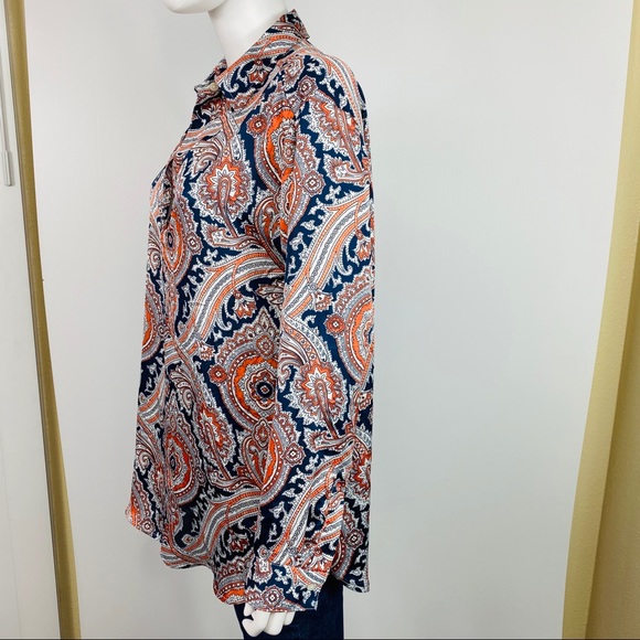 Michael Kors Sz M Paisley Shirt Tunic - Picture 2 of 7